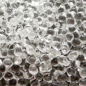 80pcs Czech Pressed Glass Teardrop Beads 4x6mm Crystal (A 03-01)