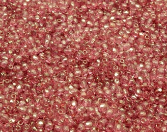 100pcs Tchèque Poli au feu Perles de verre à facettes rondes 2mm Cristal Rouge Lustre