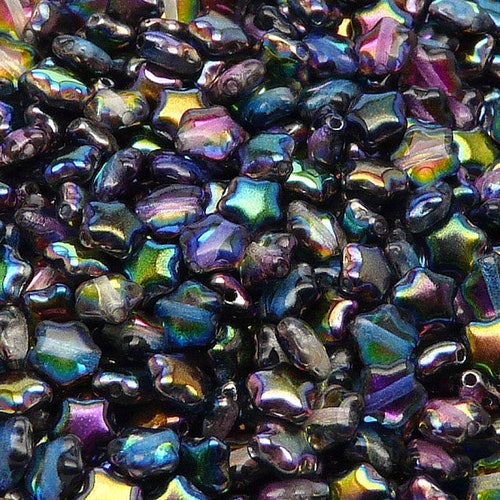 40pcs Czech Pressed Glass Star Beads 8mm Crystal Santander Etsy