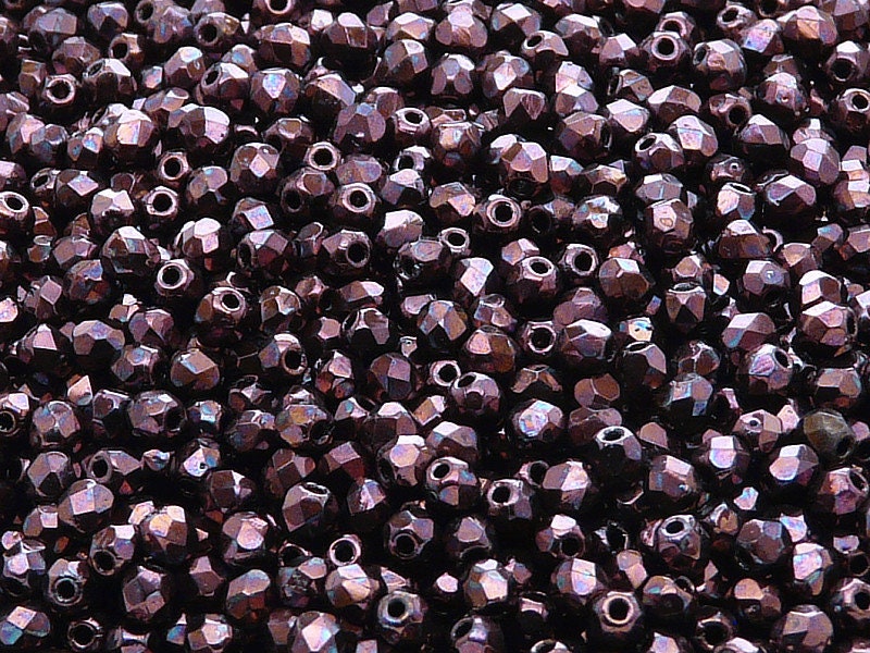 Perle di vetro sfaccettato rotondo ceco lucidato a fuoco color diamante nero da 16 pollici Preciosa 3 mm 4 mm 6 mm 8 mm 10 mm 12 mm 14 mm Grigio Preciosa - Italia