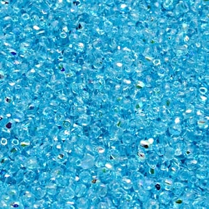100 perle di vetro sfaccettate ceche lucidate a fuoco, rotonde, 2 mm, acquamarina chiara AB