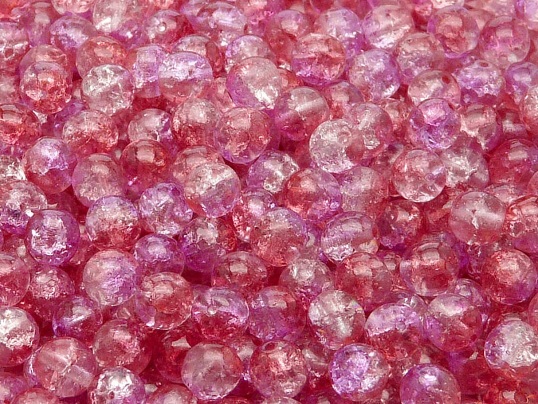 Perle di vetro pressato ceco rotonde con un diametro di 3mm 4mm 6mm due