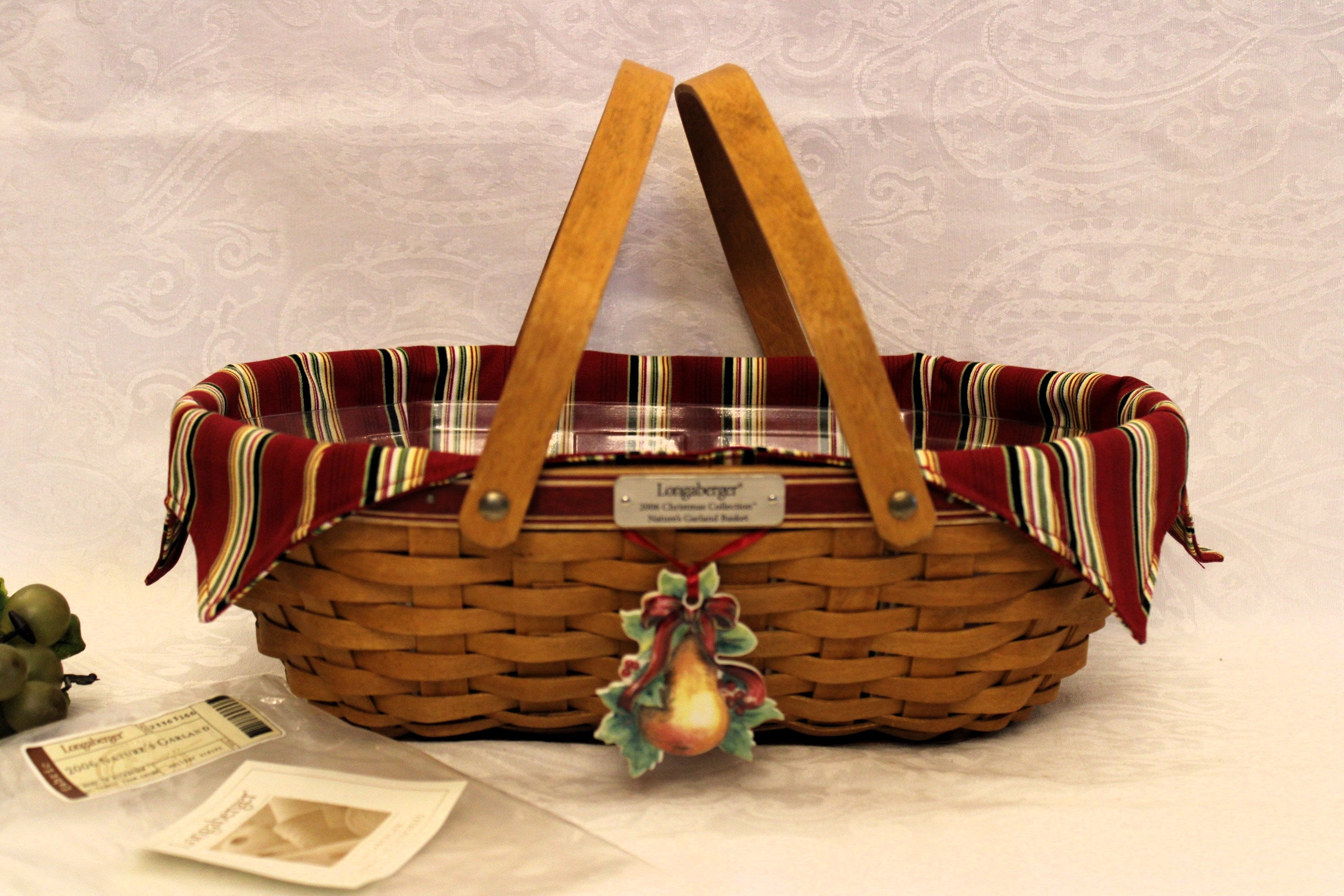 Longaberger Christmas Collection Nature's Garland Basket Combo