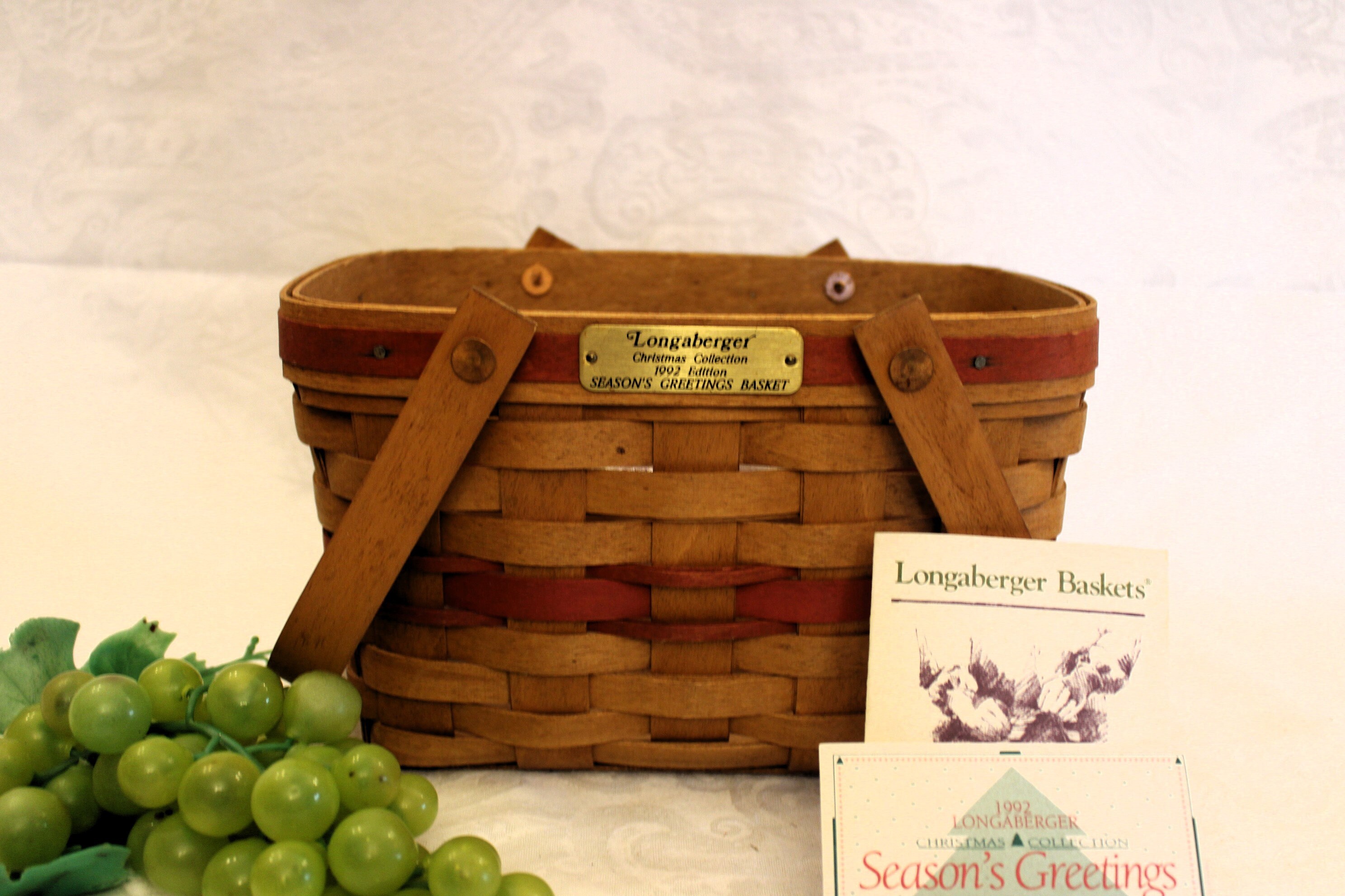 ロンガバーガー　クリスマスプレート Longaberger Basket - 1992 Christmas Collection Season's Greetings