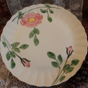 Blue Ridge Southern Potteries Cake Plate - Rock Rose Pattern, Chop Plate 11.75&quot;