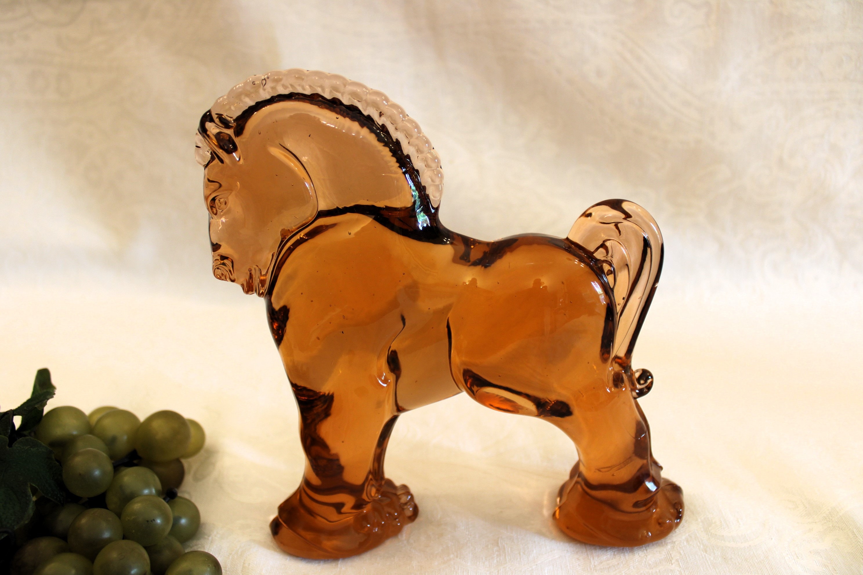 Vintage German Glass X-Mas Tree Candleholder from