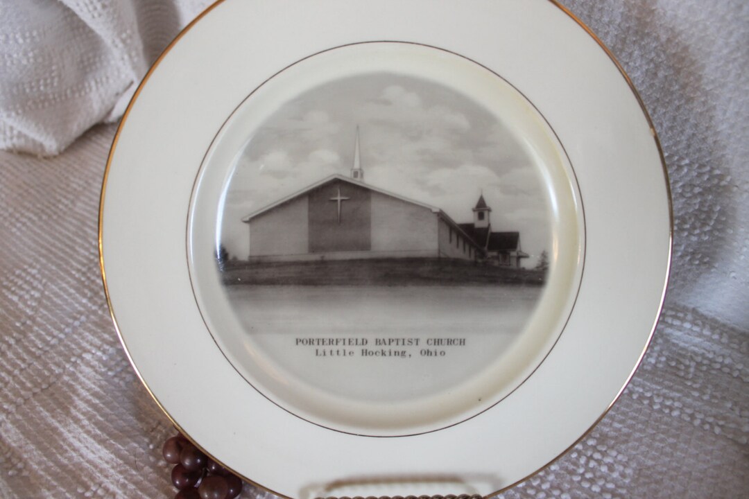 Porterfield Baptist Church 10 Commemorative Plate Porterfield, Ohio, Preston Hopkinson Co. Etsy