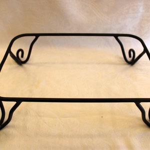 Longaberger Wrought Iron Rectangular Pedestal Stand for Platter or Basket - Made in the USA, Excellent Condition!