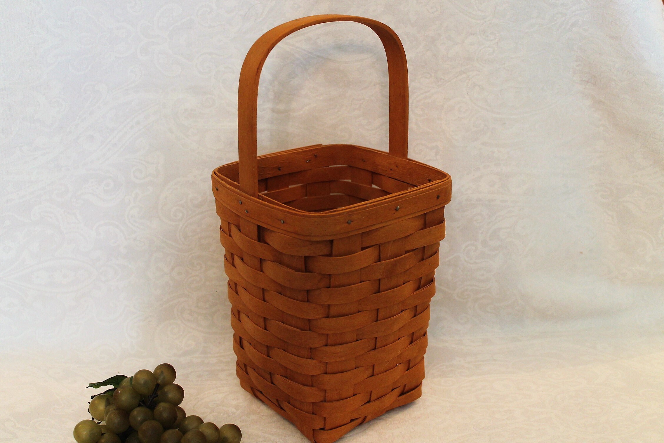 1996 Longaberger Large Peg Basket in Excellent Condition Etsy