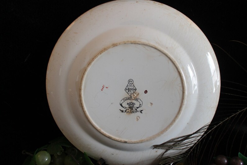 1862 Red Florentine Griffins Urns RARE MINTON /& Co and Cameo Earthenware Dinner Plate