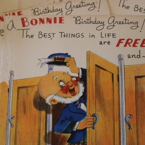 Lot de 11 cartes postales d'anniversaire écossaises vintage inutilisées - Une carte de voeux d'anniversaire Bonnie !  Homme en kilt, lui souhaitant de bonnes salutations