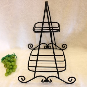 Longaberger Wrought Iron Two-Tier Holiday Buffet Server Stand - Excellent Condition