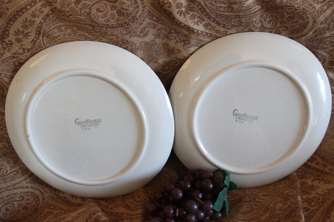 Rare Set of 2 Crooksville China Dinner Plates Featuring 1902 Etsy