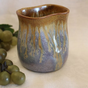 Pigeon Forge Pottery Pinch Vase or Cream Pitcher - Blue Purple Crystalline Drip Glaze, Excellent Condition
