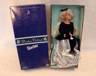 1995 Special Edition Winter Velvet Barbie - First In A Series, An Avon Exclusive in the Original Box!