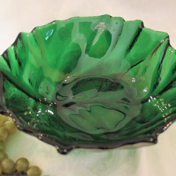 Blenko Green Bowl - Etsy