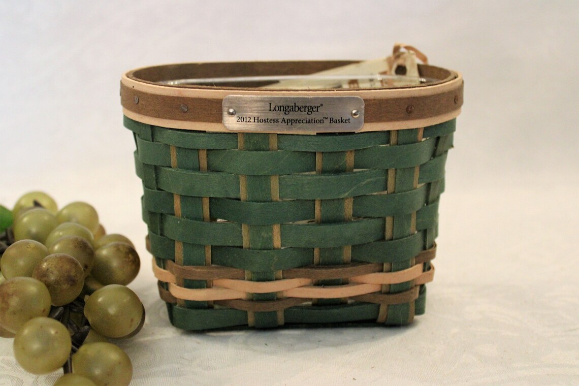 Longaberger Hostess Appreciation Basket Green With Woven Etsy