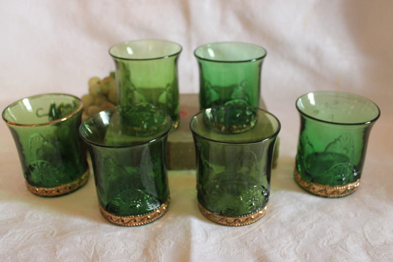 Set of 6 EAPG Antique U.S. Glass Souvenir Tumblers Colorado Etsy