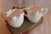 Fenton White Milk Glass Hobnail Creamer and Sugar Bowl Set - Star Shaped Rims, Pre-1972 