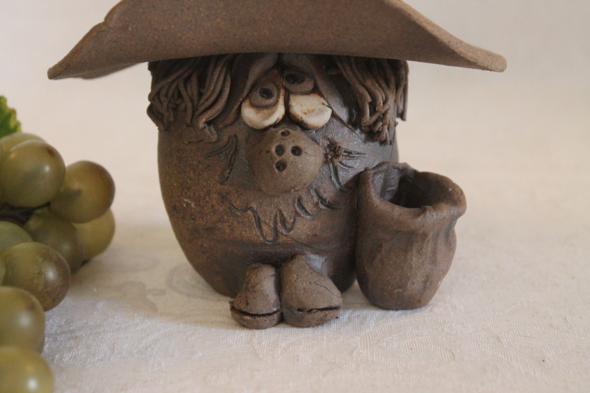 Vintage Canadian Stoneware Pottery Jughead 5.5 Figurine Etsy