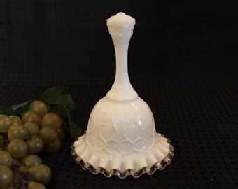 Fenton Art Glass Silver Crest Bell in the Spanish Lace Pattern - Excellent Condition!