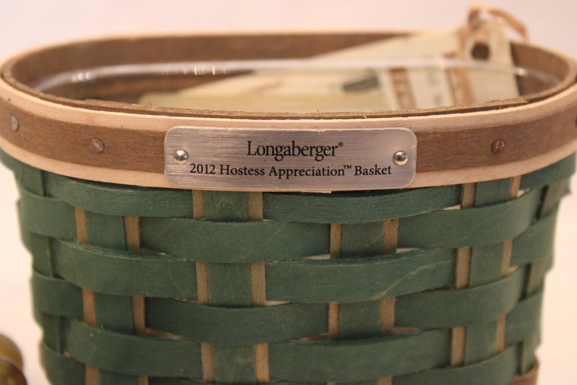 Longaberger Hostess Appreciation Basket Green With Woven Etsy