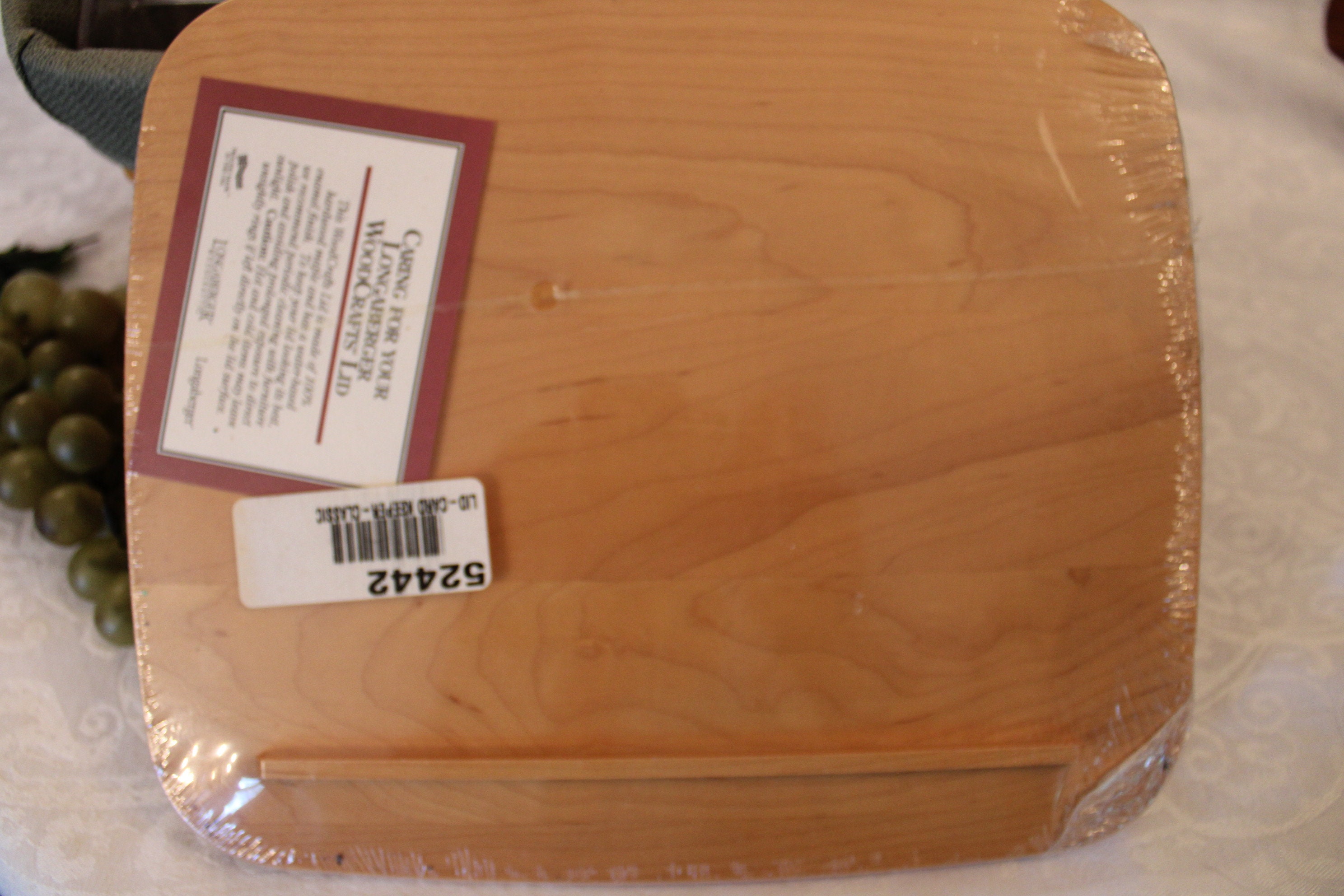 Longaberger Greeting Card Keeper Basket Combo with Wood Lid Etsy