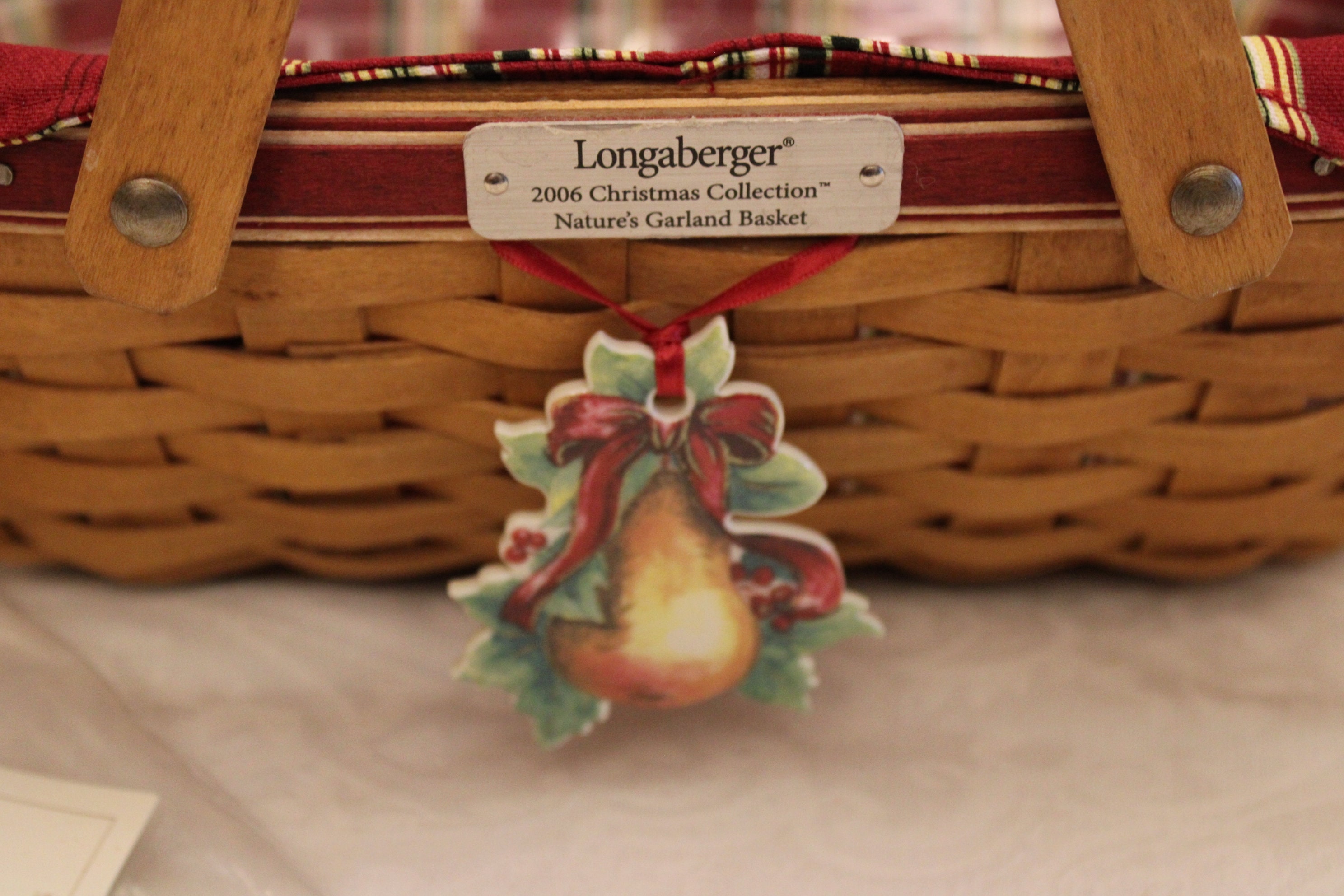 Longaberger Christmas Collection Nature's Garland Basket Combo