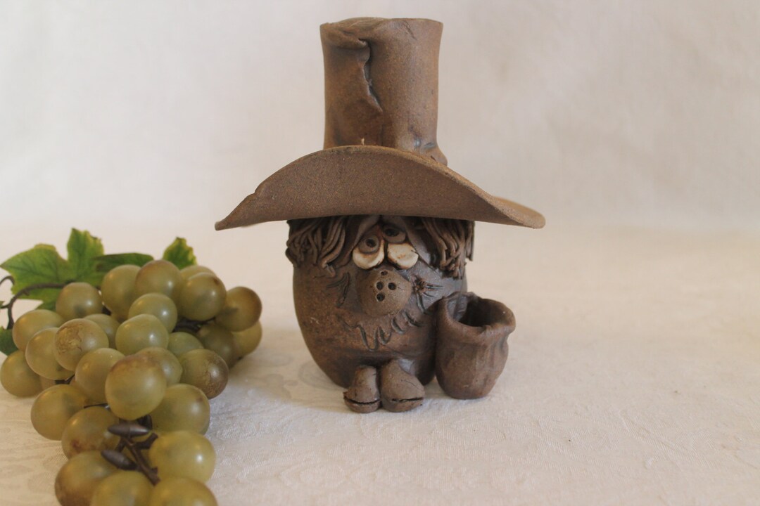 Vintage Canadian Stoneware Pottery Jughead 5.5 Figurine Etsy