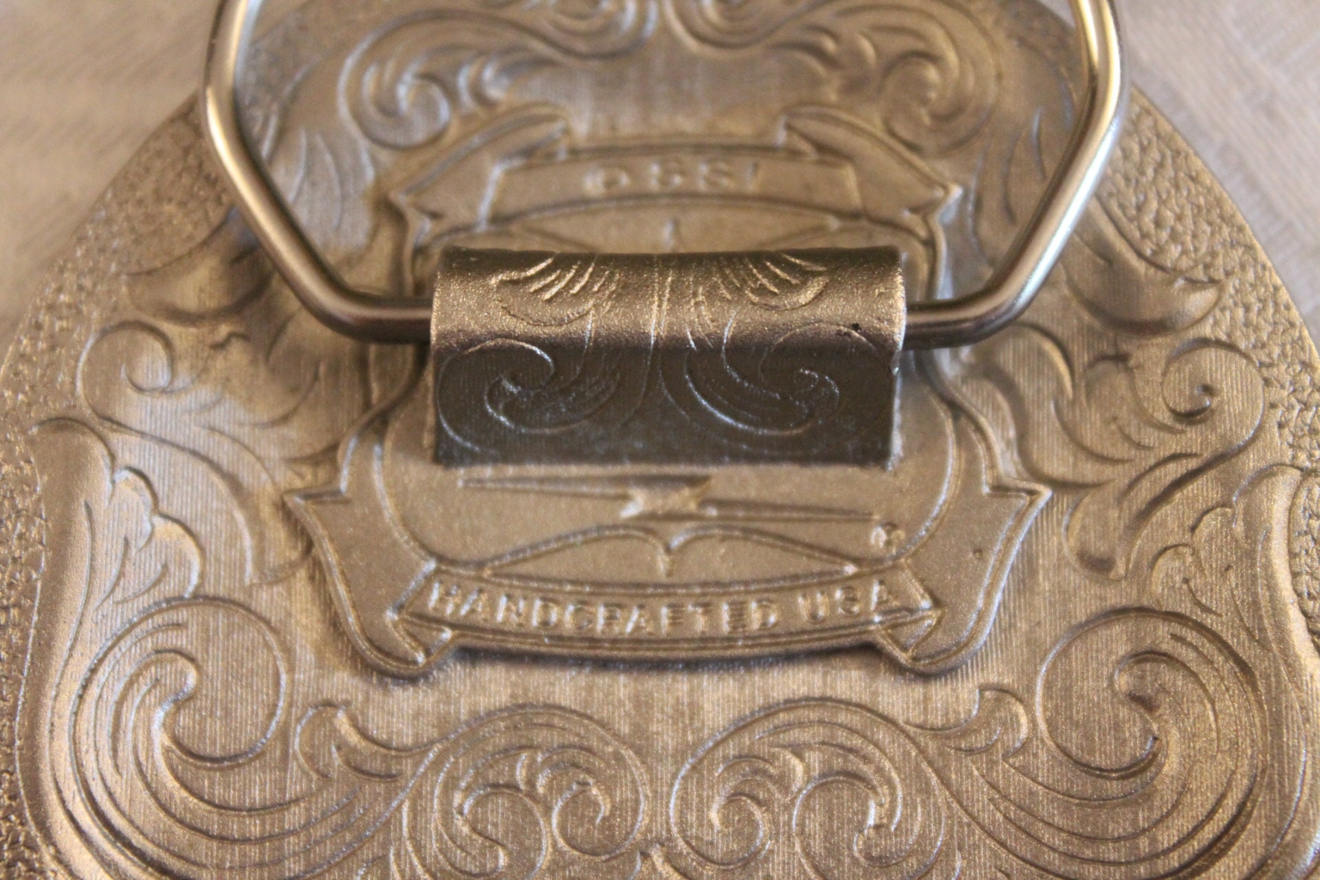 Vintage SSI Handcrafted Western Belt Buckle - American Eagle 