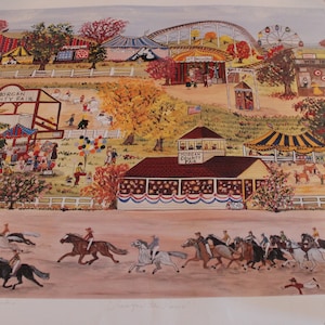 1990 Betsy Ross Koller Signed Artist Proof Lithograph - &quot;Run For The Roses&quot; Horse Race 23&quot; by 27&quot;