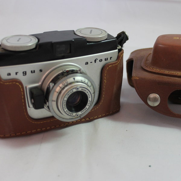 Authentic Argus a-four Camera in Leather Case