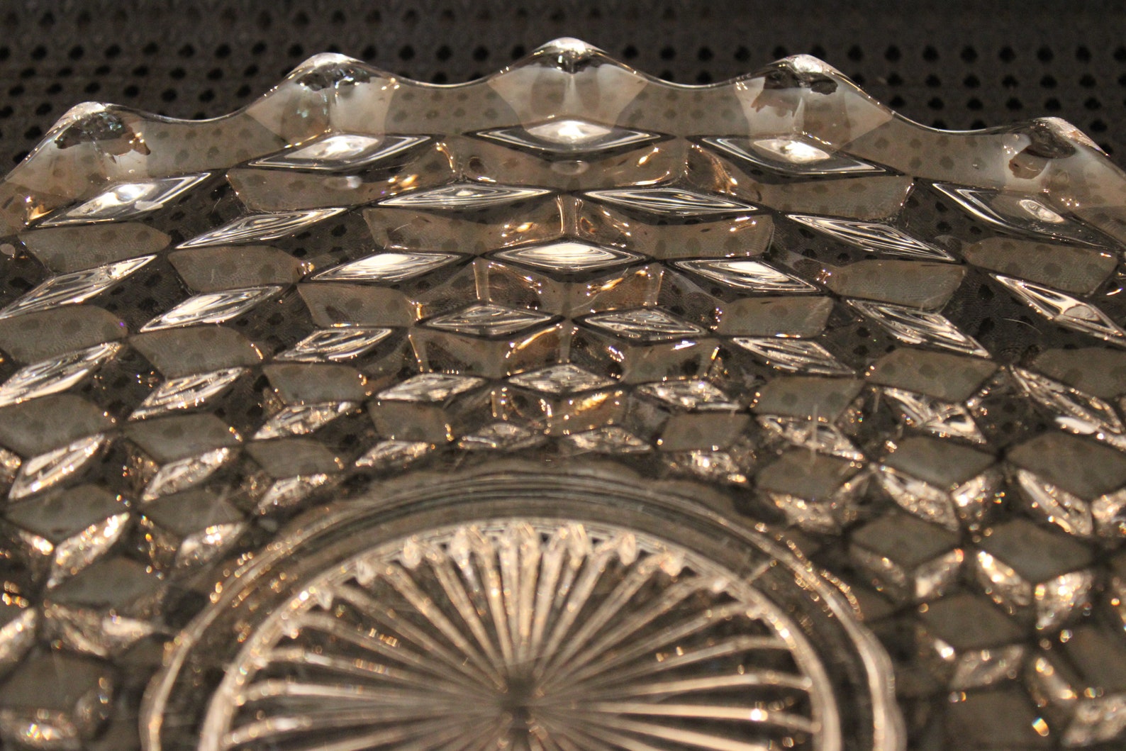 Fostoria Glass Company American Pattern 13 5 Torte or Cake Plate Etsy