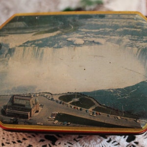 Niagara Falls Souvenir Candy Tin - Blue Bird Confectionery, Harry Vincent Limited, Hunnington, Worchestershire England