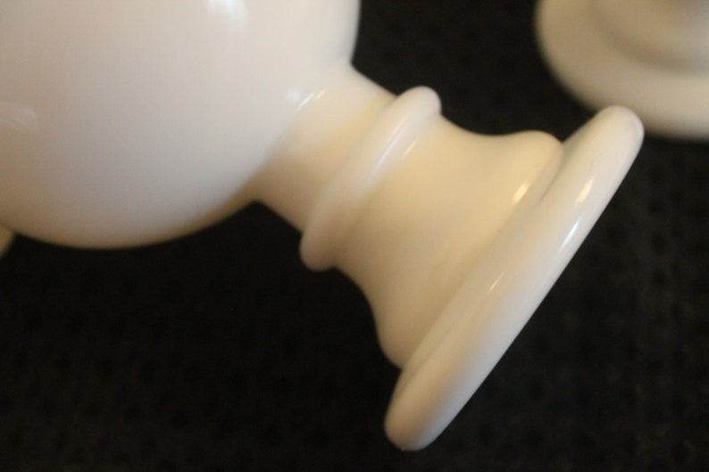 Set of 2 Fenton White Milk Glass Silver Crest Taper Candle Bowl Holders Excellent Condition!