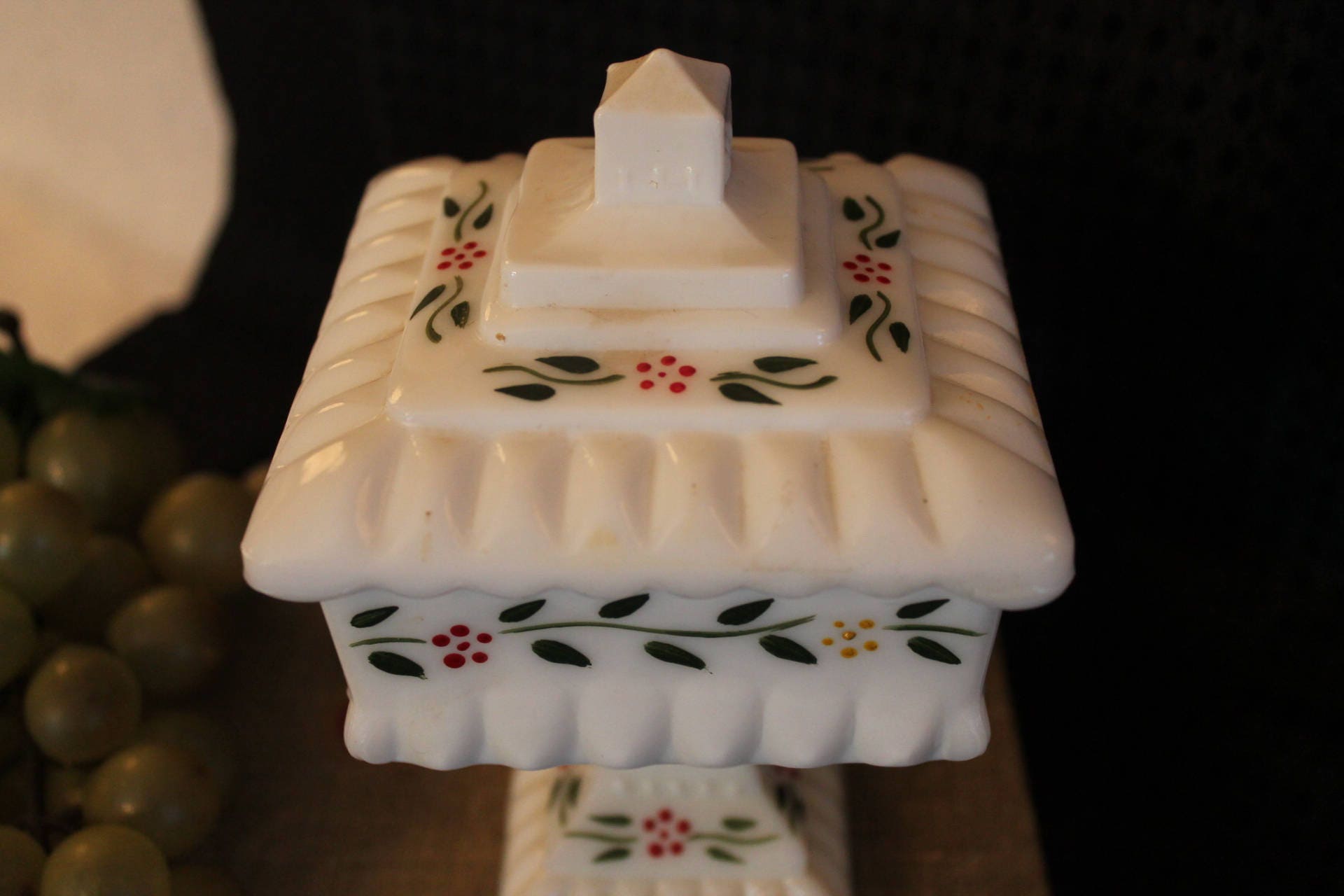 Westmoreland White Milk Glass Covered Wedding Box Candy Dish Etsy