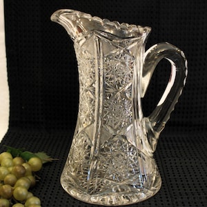 American Brilliant Cut Glass Pitcher - Very Nice Condition