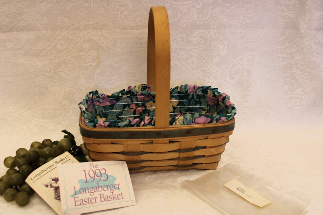 バッグ Vintage Longaberger 1993 Edition Longaberger 1993 JW Full Size Collection EASTER BASKET COMBO