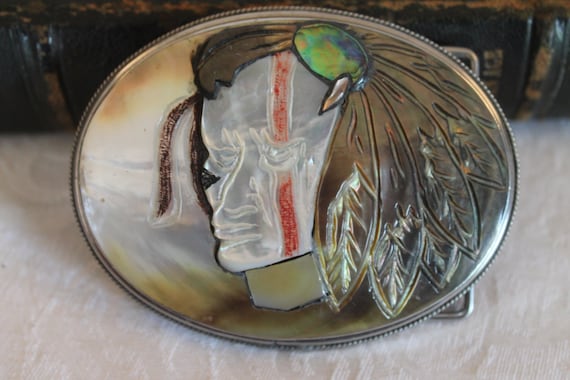 NATIVE AMERICAN BELT BUCKLE GREAT COND, good image Native American Belt Buckle Great Condition! | eBay main image 3