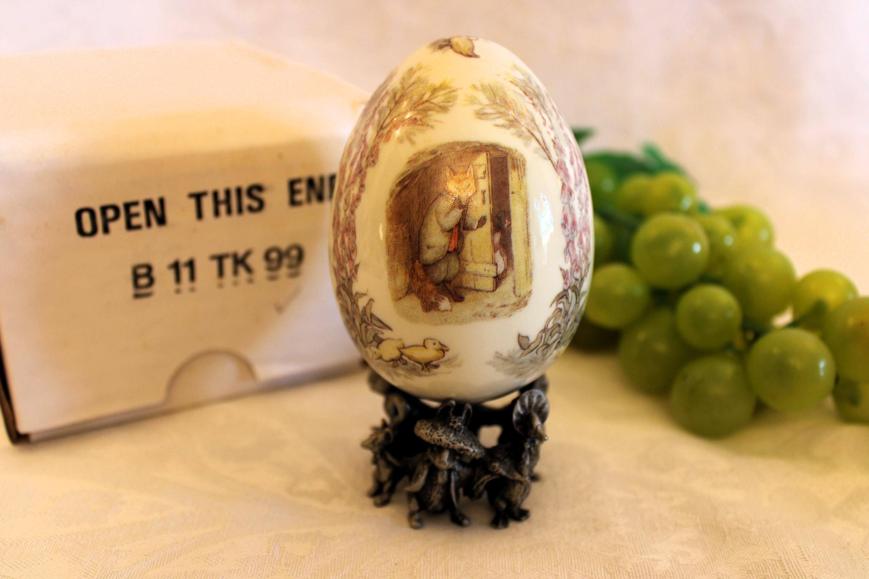 Beatrix Potter 100th Anniversary Porcelain Egg Figurine With