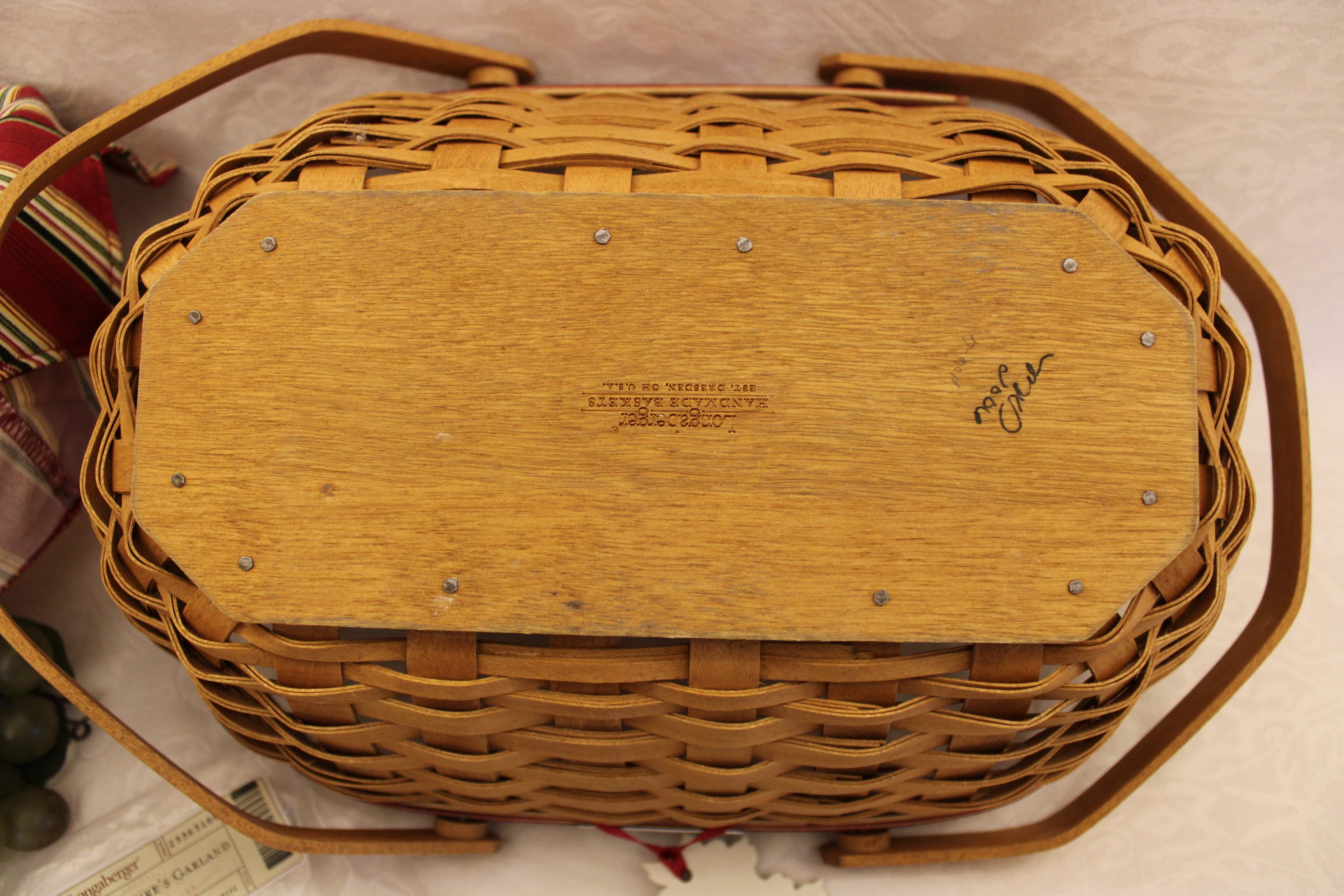 Longaberger Christmas Collection Nature's Garland Basket Combo