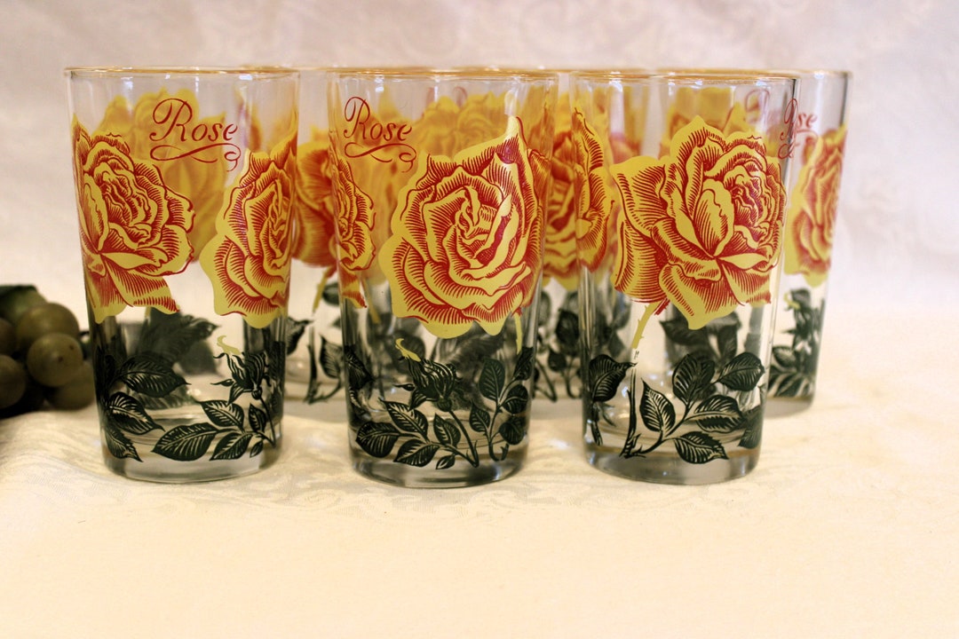 Set of 6 Boscul Peanut Butter Glass Tumblers With Beautiful