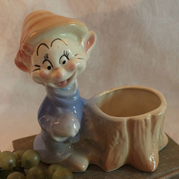 Vintage Dopey Dwarf Ceramic Planter - Snow White Disney?