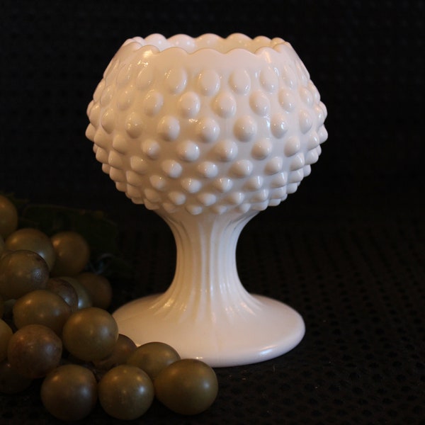 Night Iris Hobnail Barrel Vase