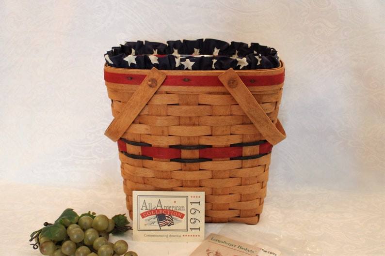 1991 Longaberger All American Series Two Quart Basket Combo Etsy