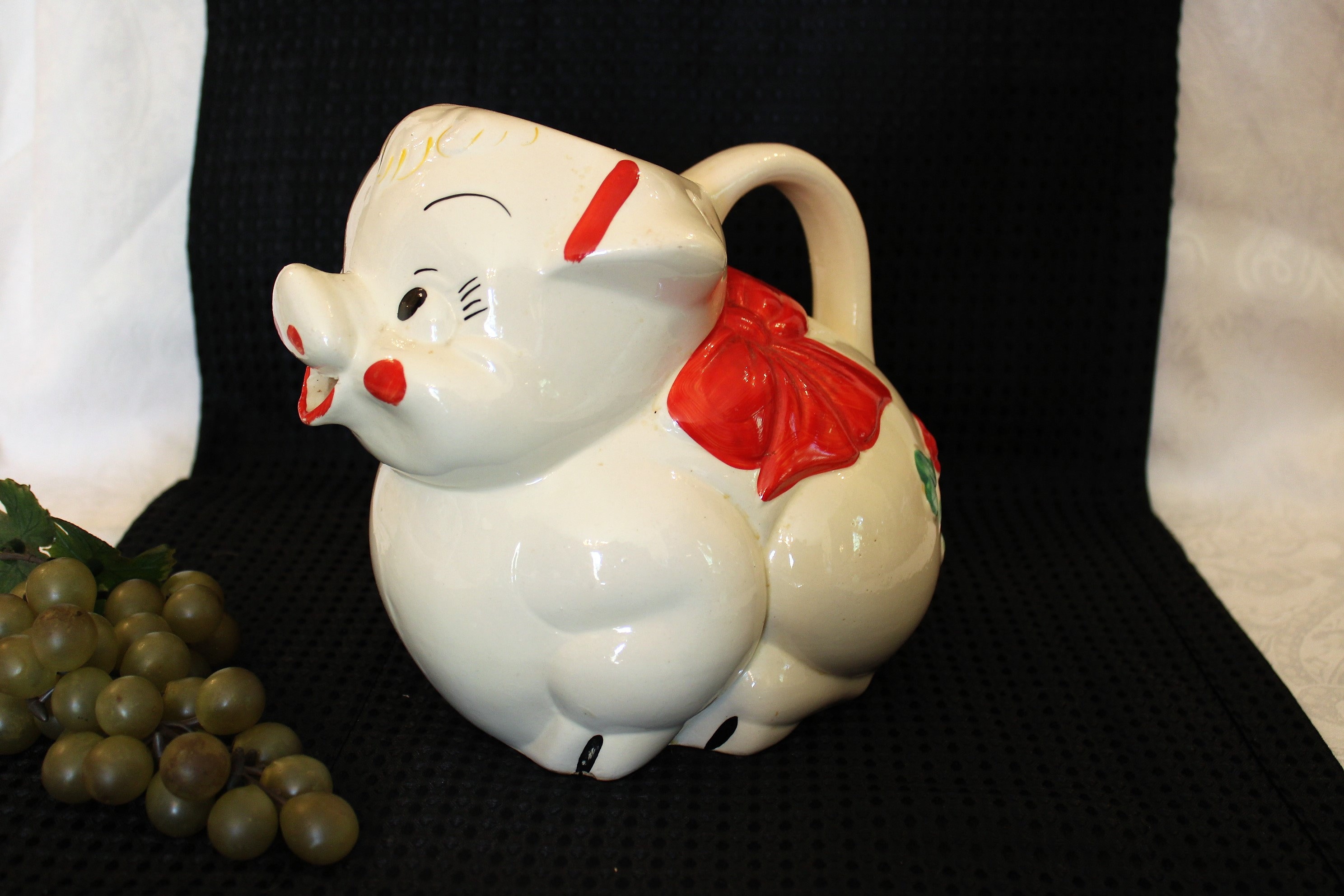 Antique Pottery Pig - Etsy