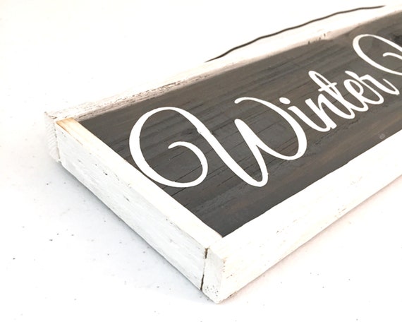 Winter Wonderland Door Sign Outdoor Rustic Wood Winter Door Decor Winter Porch Decorations Winter Decorating Ideas