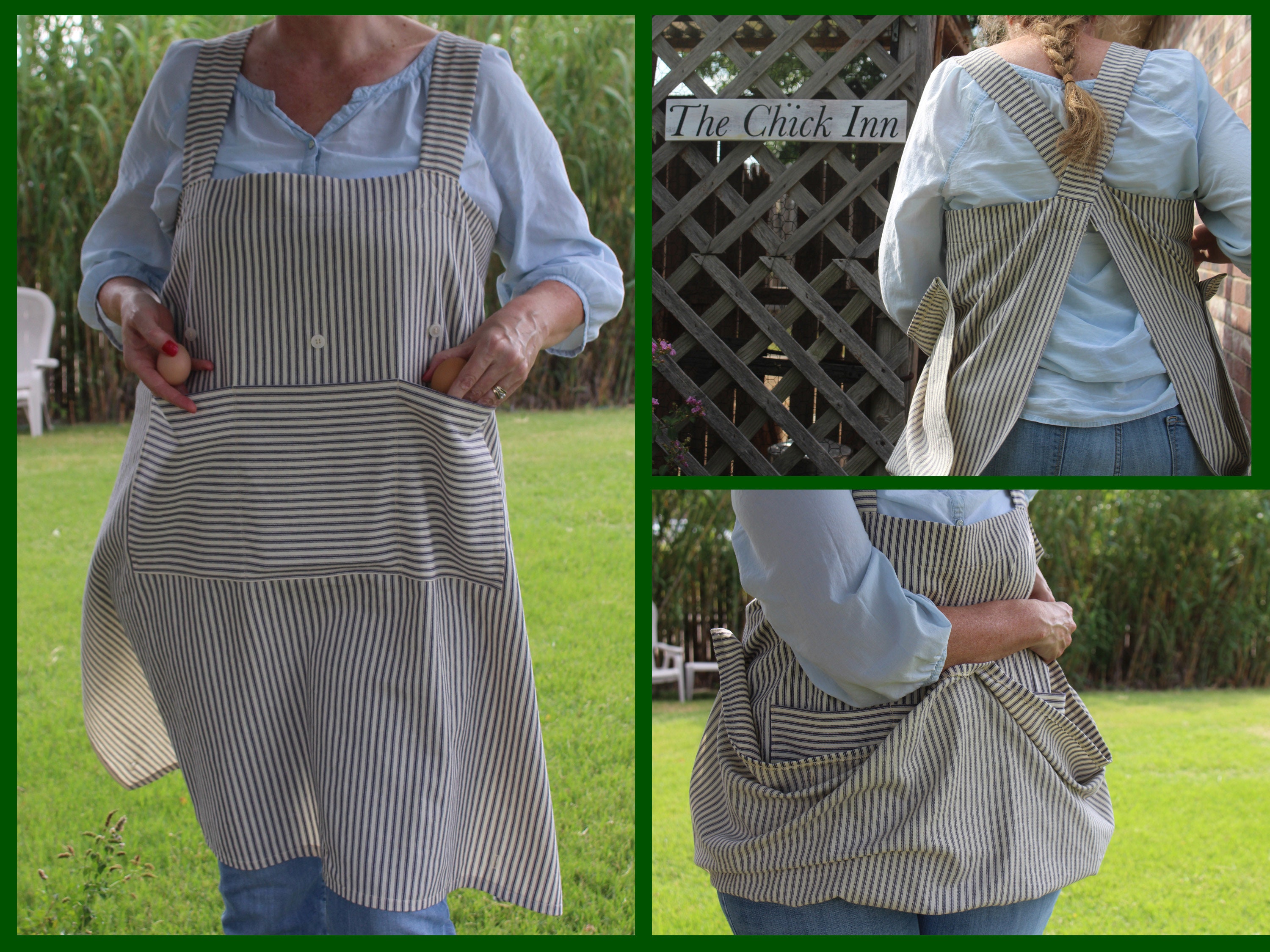 MAGICLULU egg tray Egg Holding Apron Farm egg eggs Multiple pockets kitchen  apron fabric egg bag half apron egg apron for fresh eggs pocket apron eggs