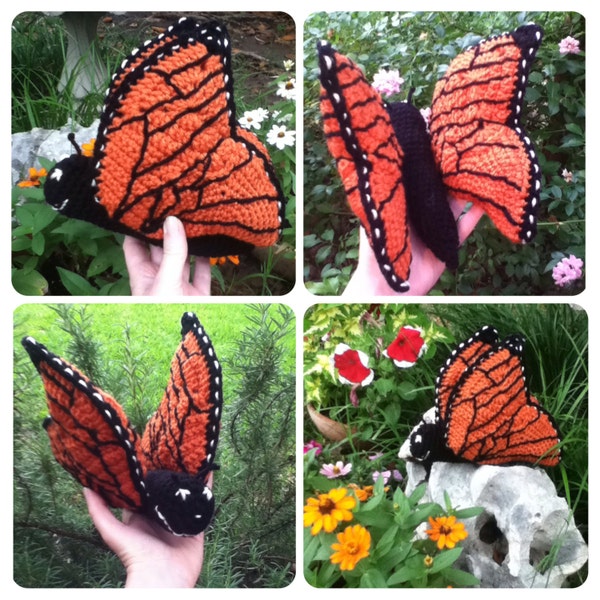 Monarch Butterfly Crochet Stuffed Toy Amigurumi Pattern