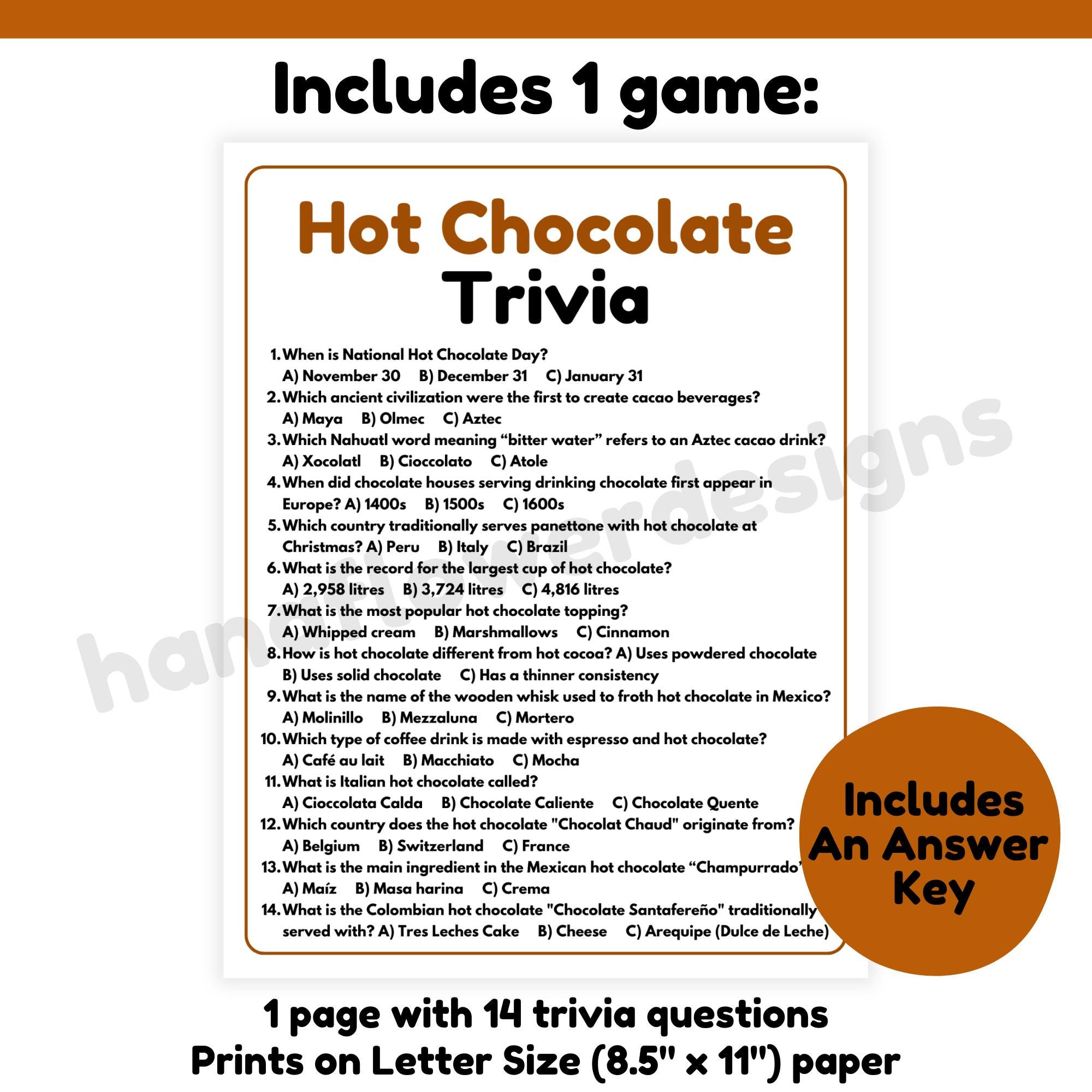 Hot Chocolate Quiz